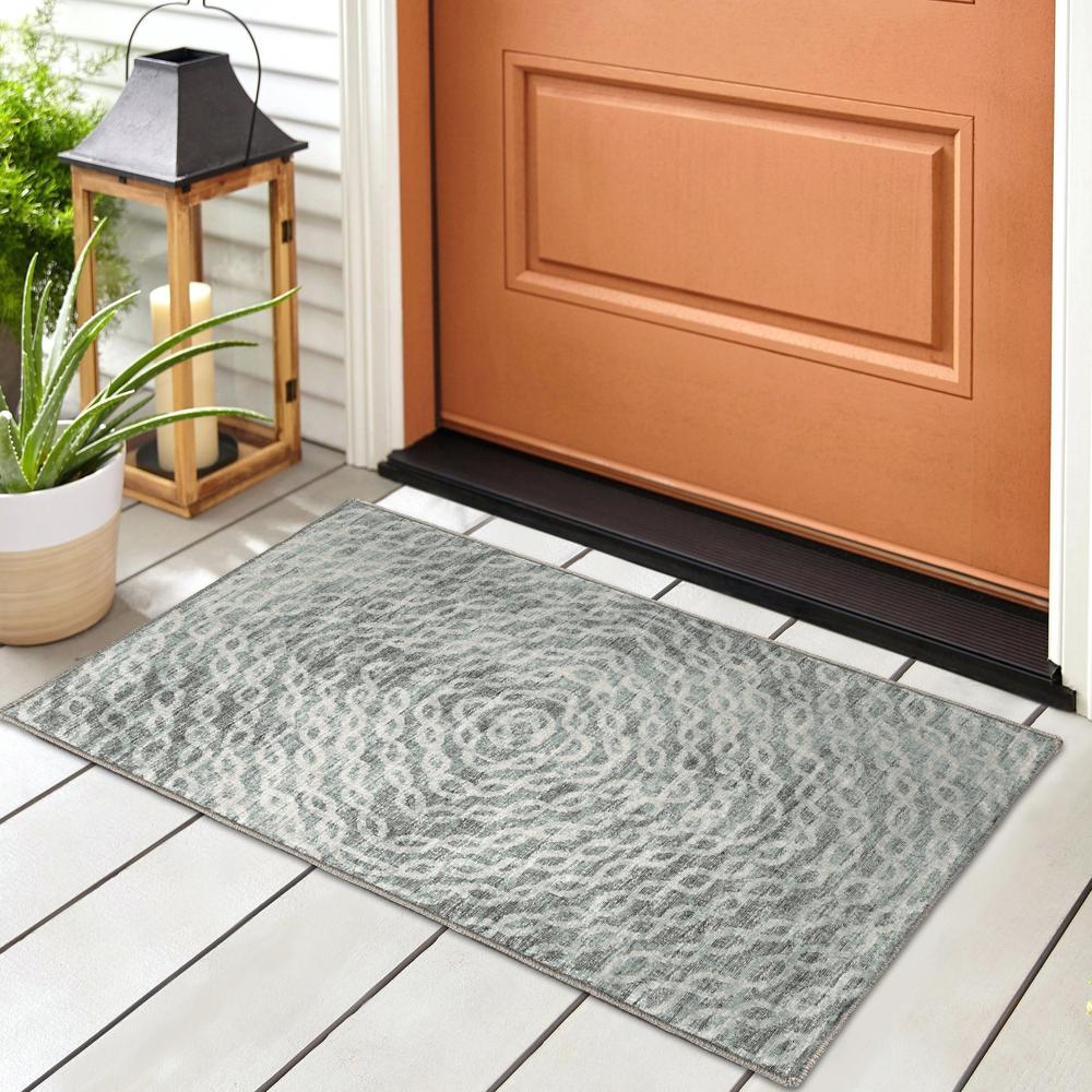 Brisbane BR3 Metal 1'8" x 2'6" Rug. Picture 2
