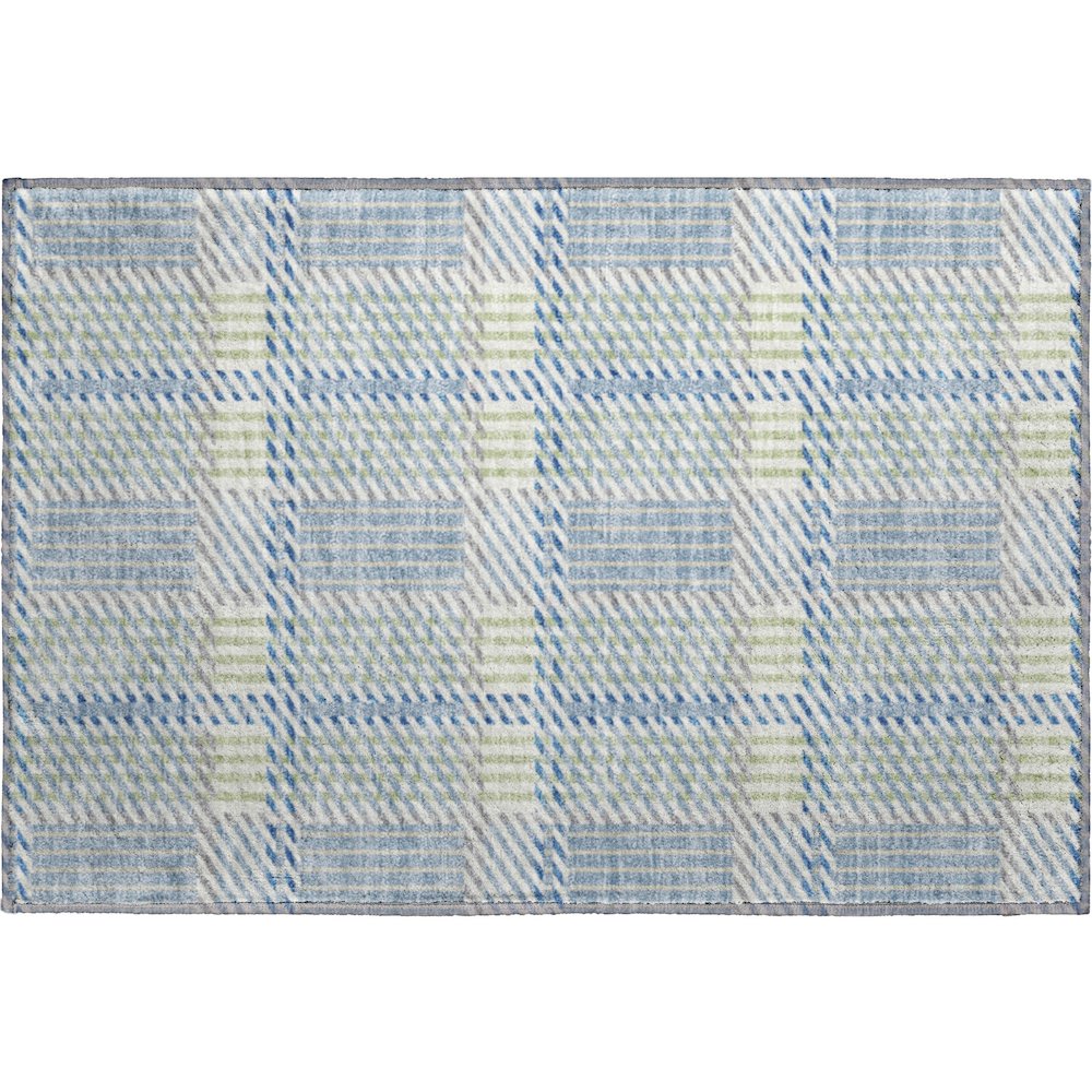 Premium Machine Washable Mayfield AMF1000 Denim 1'8" x 2'6" Rug. Picture 1