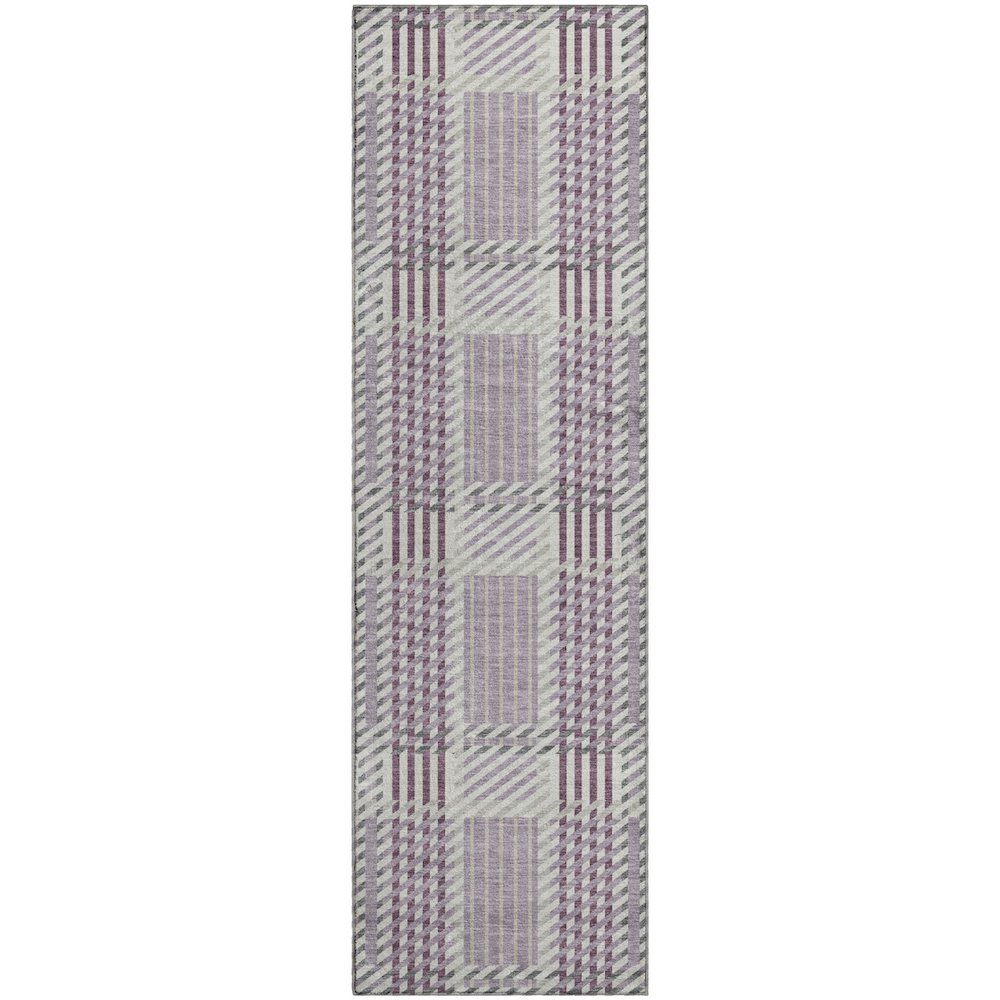 Premium Machine Washable Mayfield AMF1000 Lavender 2'3" x 7'6" Runner Rug. Picture 1