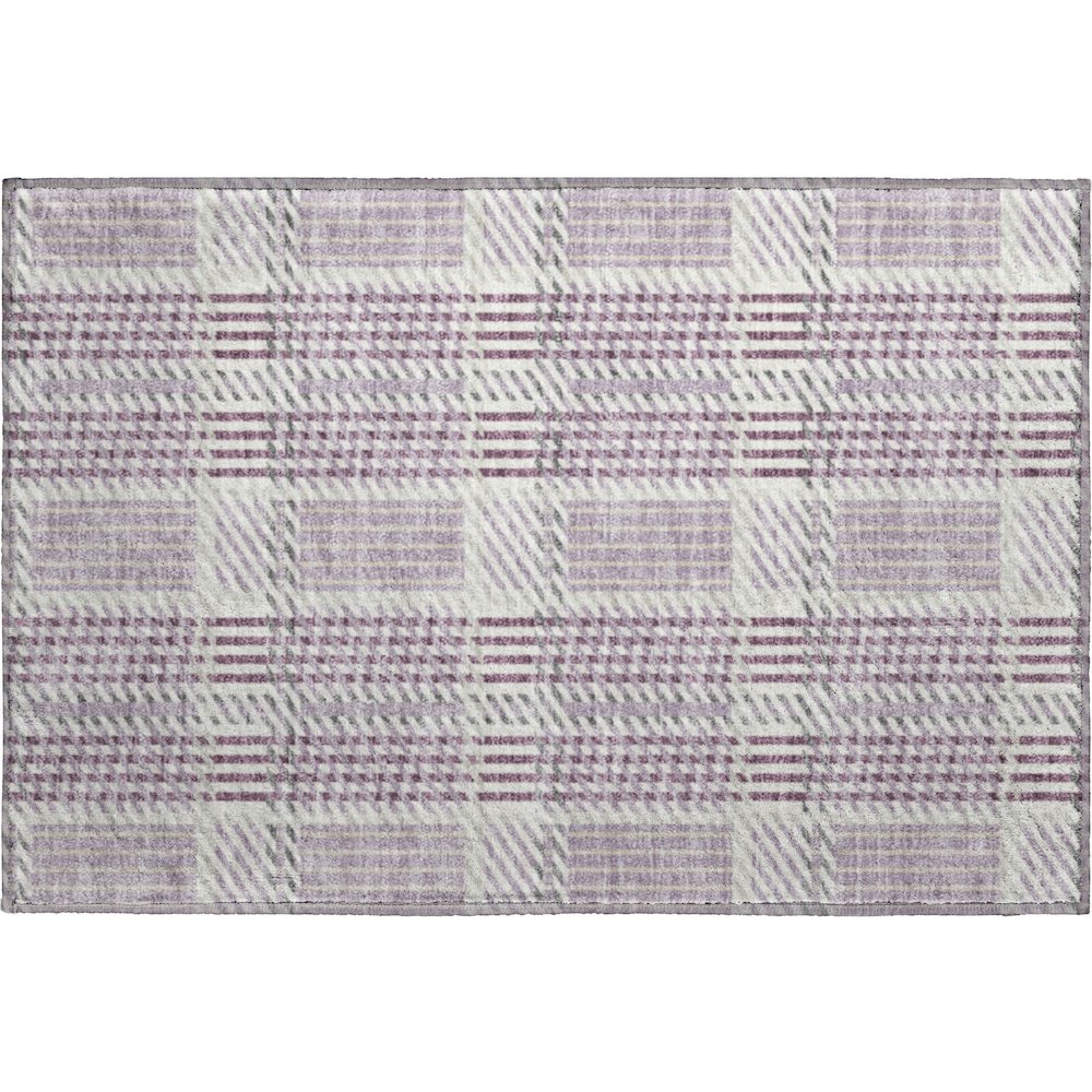 Premium Machine Washable Mayfield AMF1000 Lavender 1'8" x 2'6" Rug. Picture 1