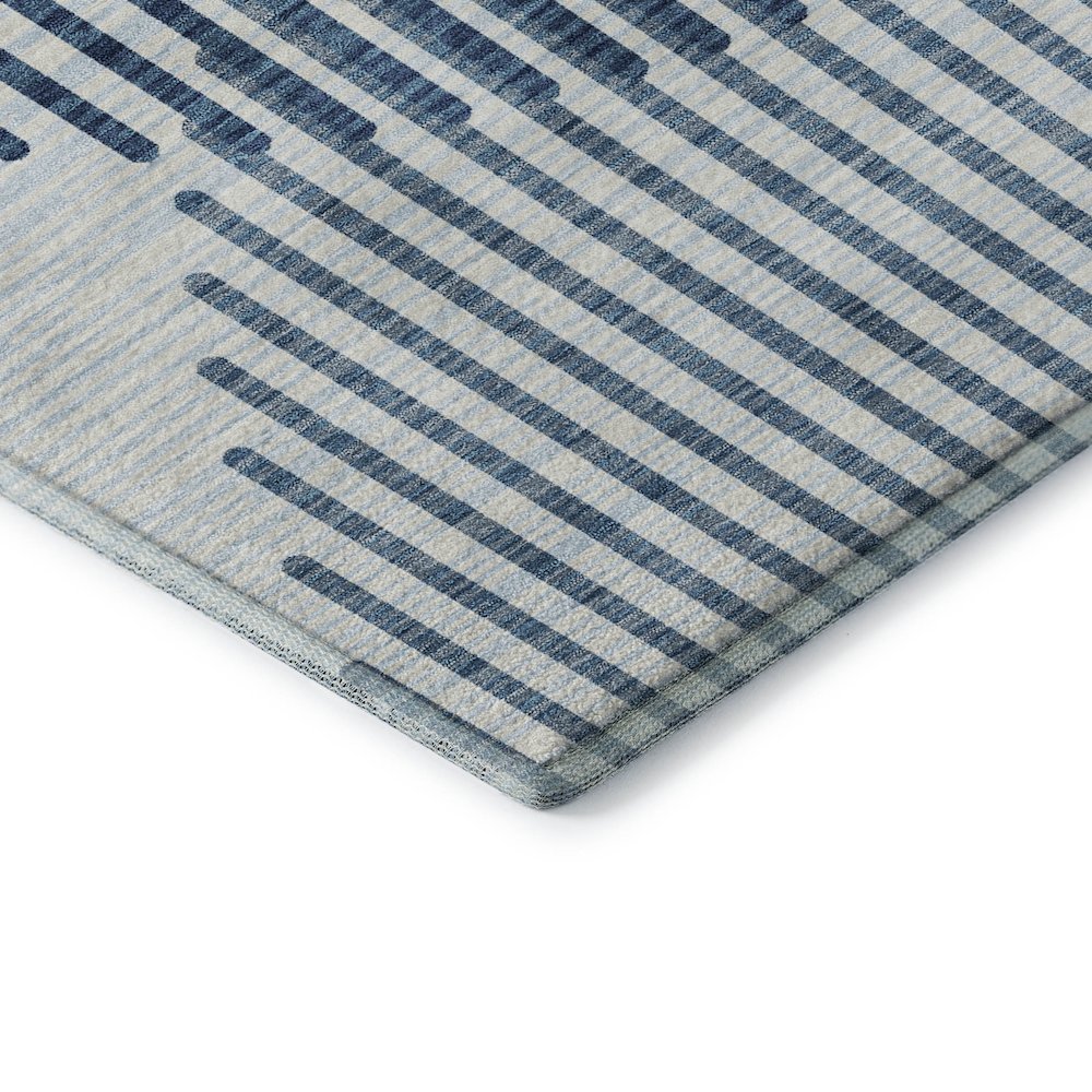 Premium Machine Washable Mayfield AMF1001 Blue 1'8" x 2'6" Rug. Picture 3
