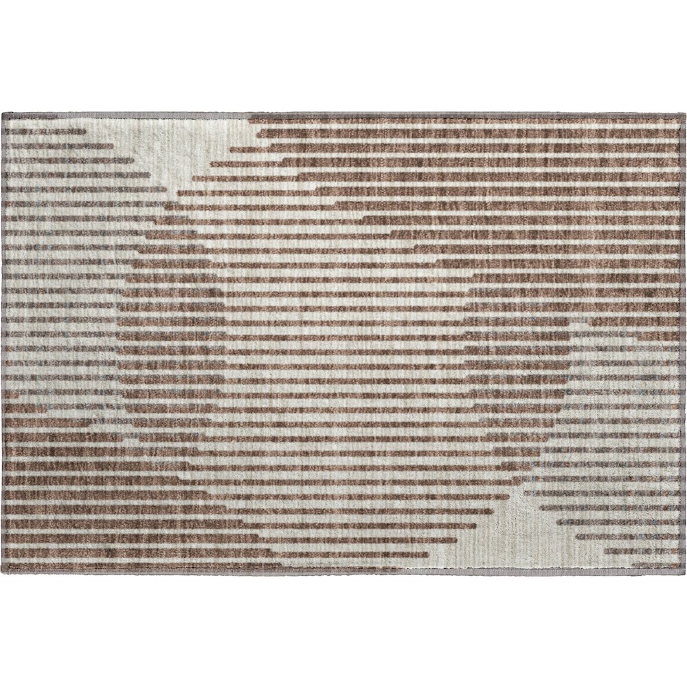 Premium Machine Washable Mayfield AMF1001 Brown 1'8" x 2'6" Rug. Picture 1