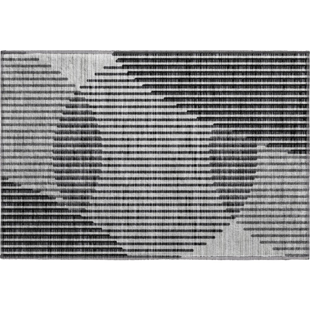 Premium Machine Washable Mayfield AMF1001 Gray 1'8" x 2'6" Rug. Picture 1