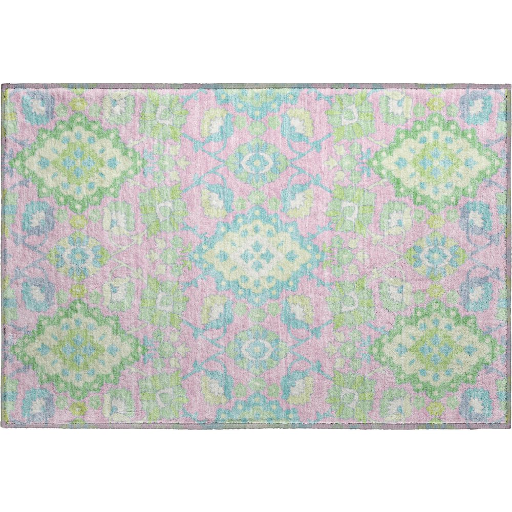 Premium Machine Washable Mayfield AMF1002 Pink 1'8" x 2'6" Rug. Picture 1