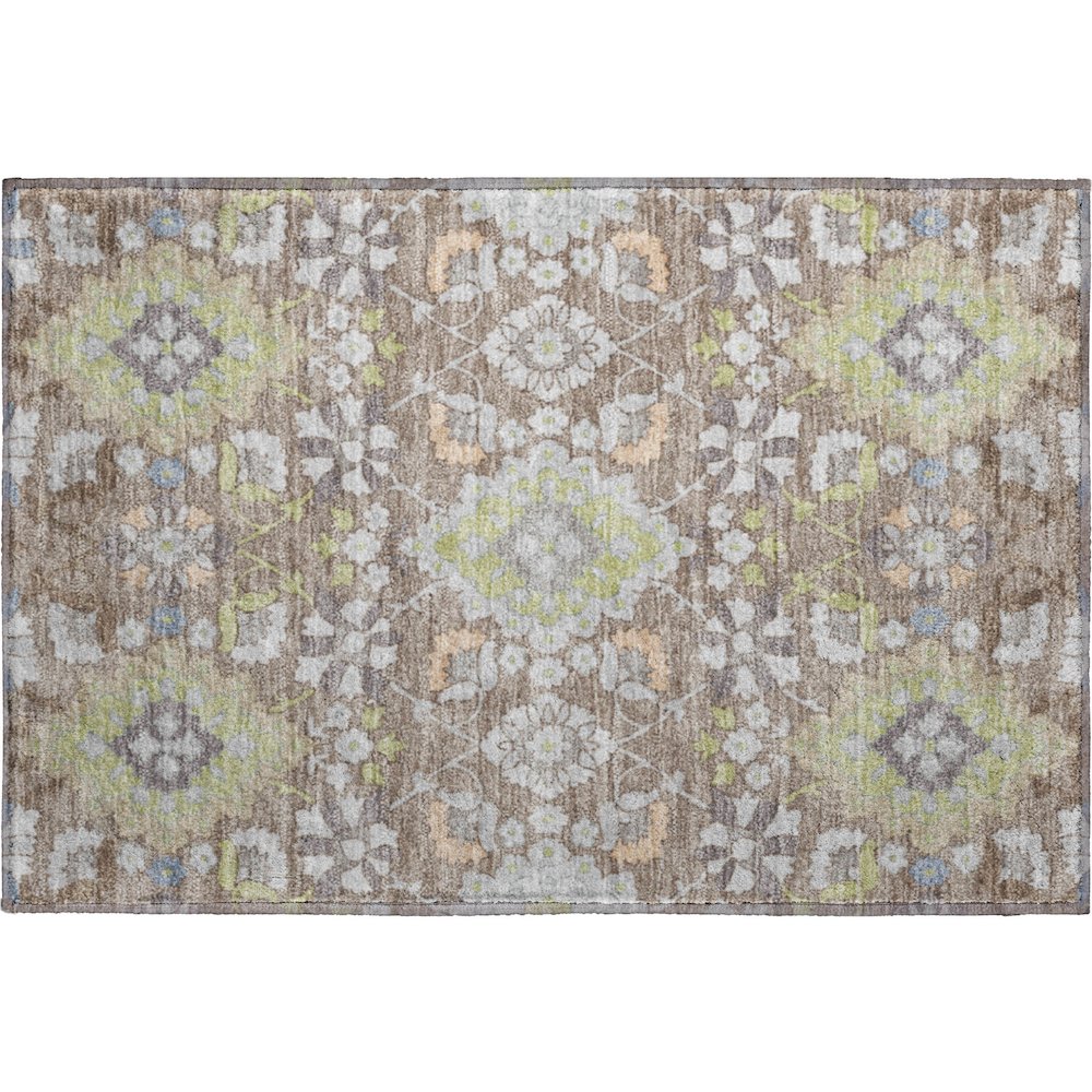 Premium Machine Washable Mayfield AMF1002 Taupe 1'8" x 2'6" Rug. Picture 1