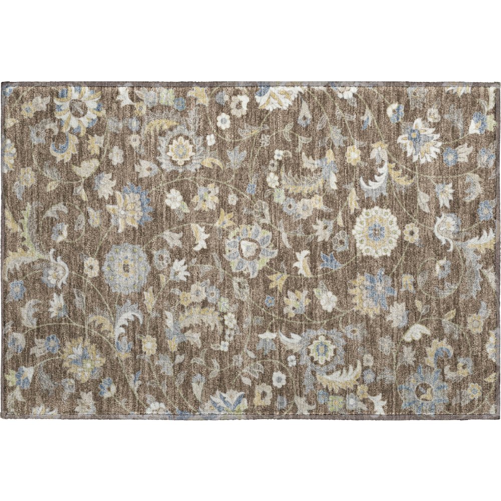 Premium Machine Washable Mayfield AMF1006 Chocolate 1'8" x 2'6" Rug. Picture 1