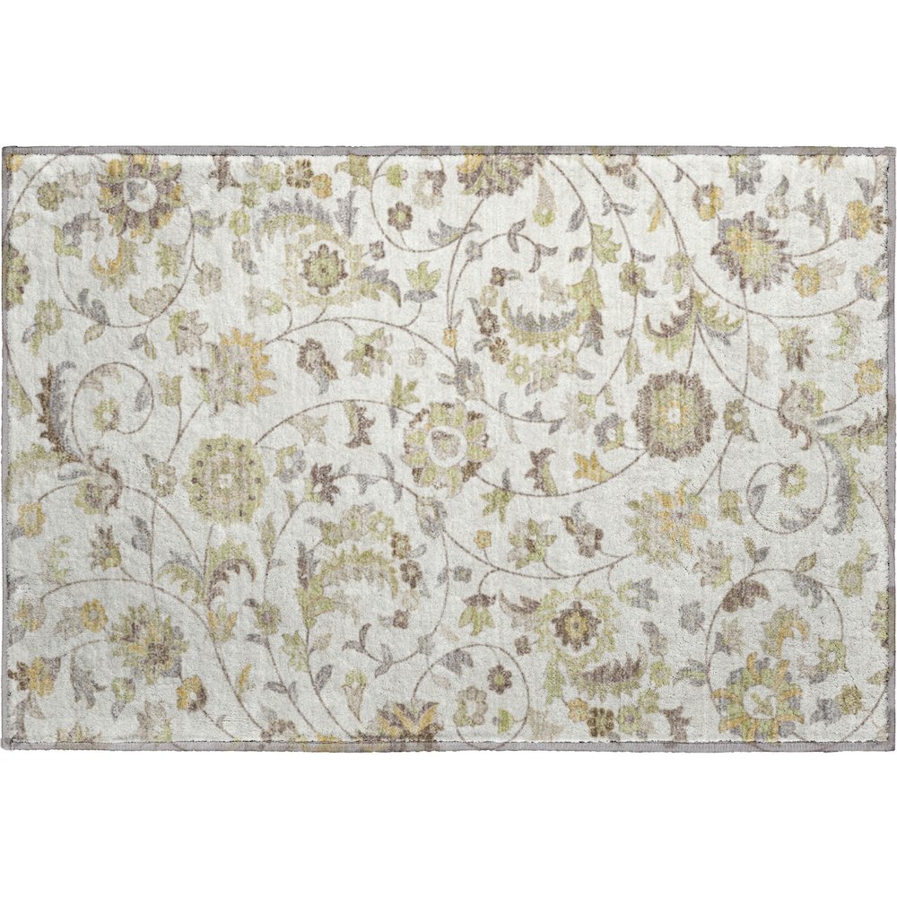 Premium Machine Washable Mayfield AMF1006 Ivory 1'8" x 2'6" Rug. Picture 1