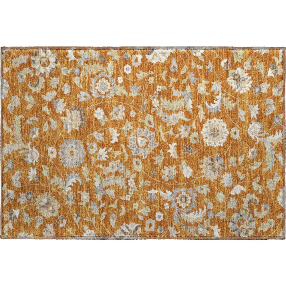Premium Machine Washable Mayfield AMF1006 Paprika 1'8" x 2'6" Rug. Picture 1