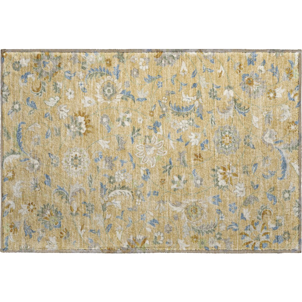 Premium Machine Washable Mayfield AMF1006 Wheat 1'8" x 2'6" Rug. Picture 1