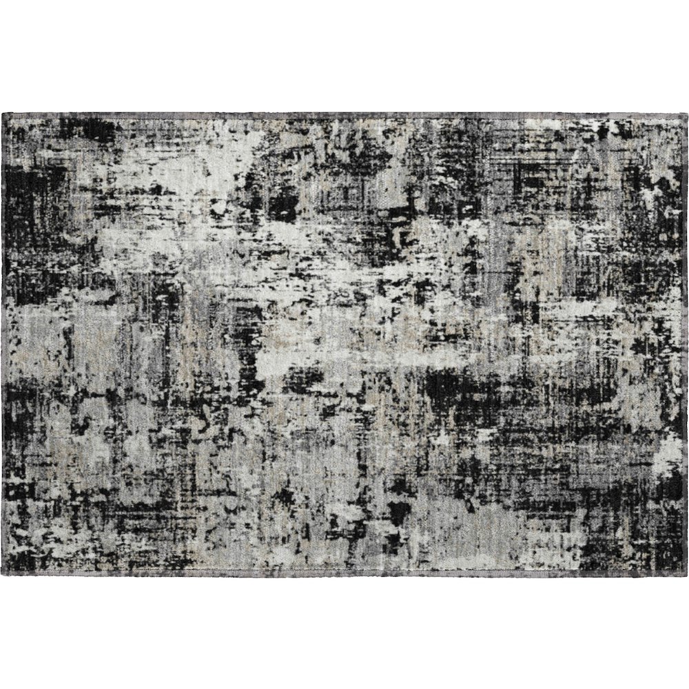 Premium Machine Washable Mayfield AMF1008 Black 1'8" x 2'6" Rug. Picture 1