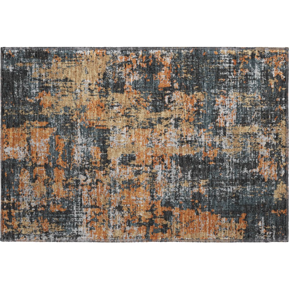 Premium Machine Washable Mayfield AMF1008 Charcoal 1'8" x 2'6" Rug. Picture 1