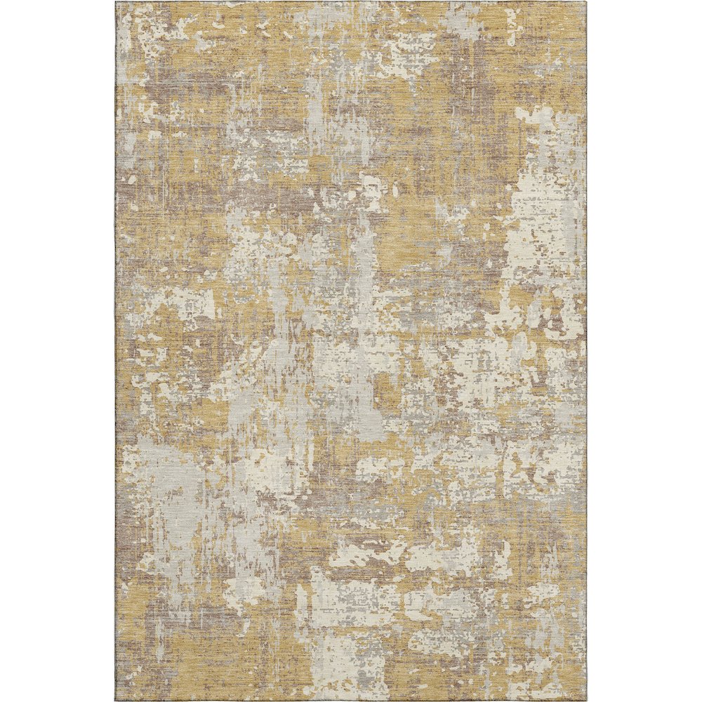 Premium Machine Washable Mayfield AMF1008 Gold 2'6" x 3'10" Rug. Picture 1