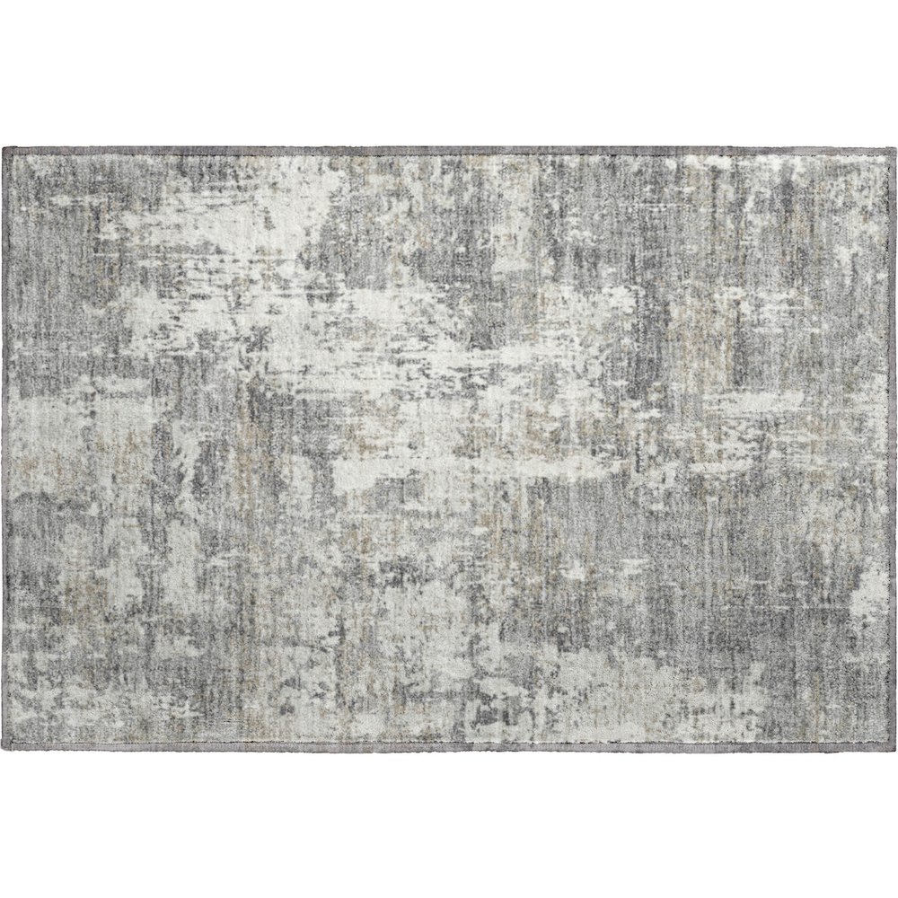 Premium Machine Washable Mayfield AMF1008 Gray 1'8" x 2'6" Rug. Picture 1