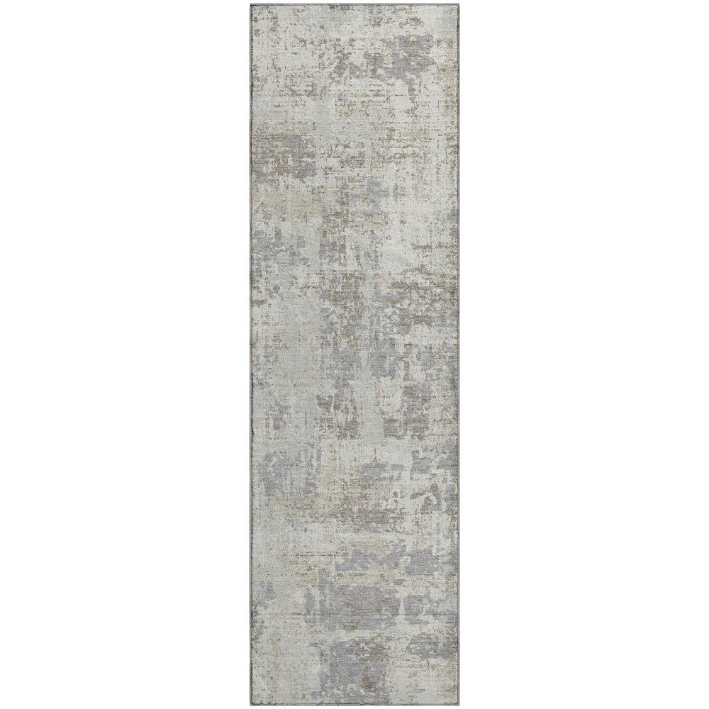 Premium Machine Washable Mayfield AMF1008 Ivory 2'3" x 7'6" Runner Rug. Picture 1