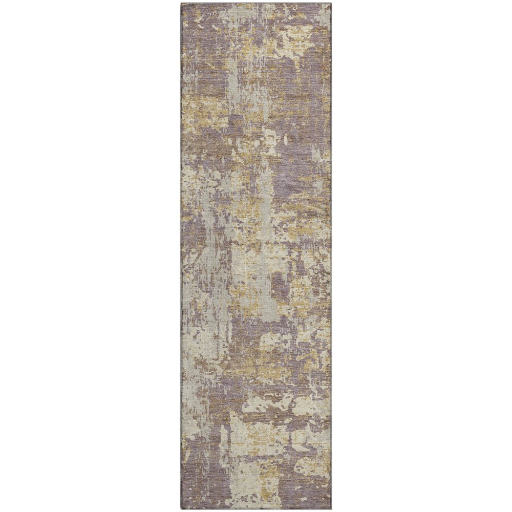 Premium Machine Washable Mayfield AMF1008 Lavender 2'3" x 7'6" Runner Rug. Picture 1