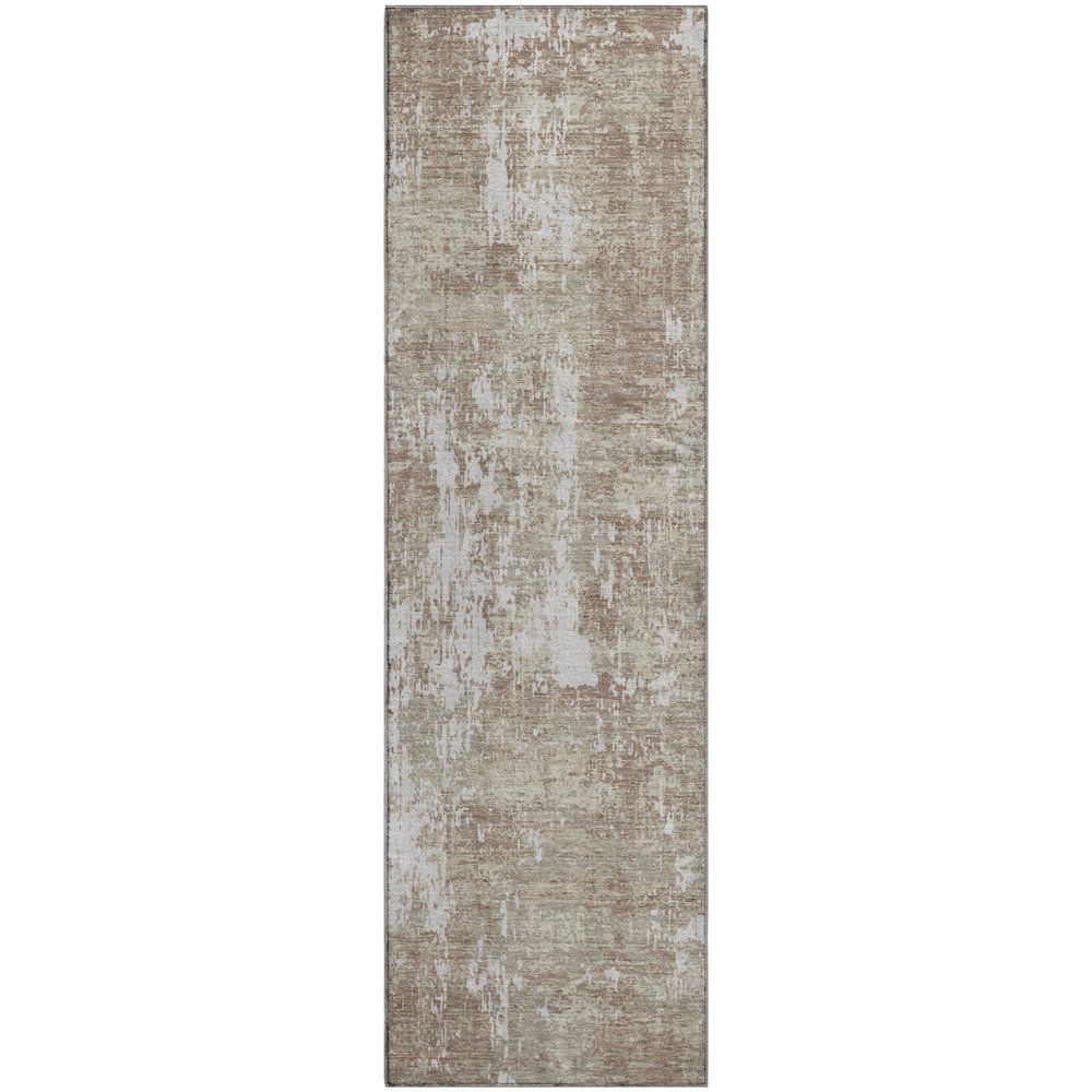 Premium Machine Washable Mayfield AMF1008 Taupe 2'3" x 7'6" Runner Rug. Picture 1
