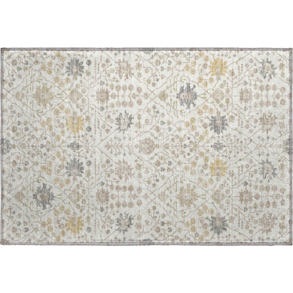 Premium Machine Washable Mayfield AMF1009 Ivory 1'8" x 2'6" Rug. Picture 1