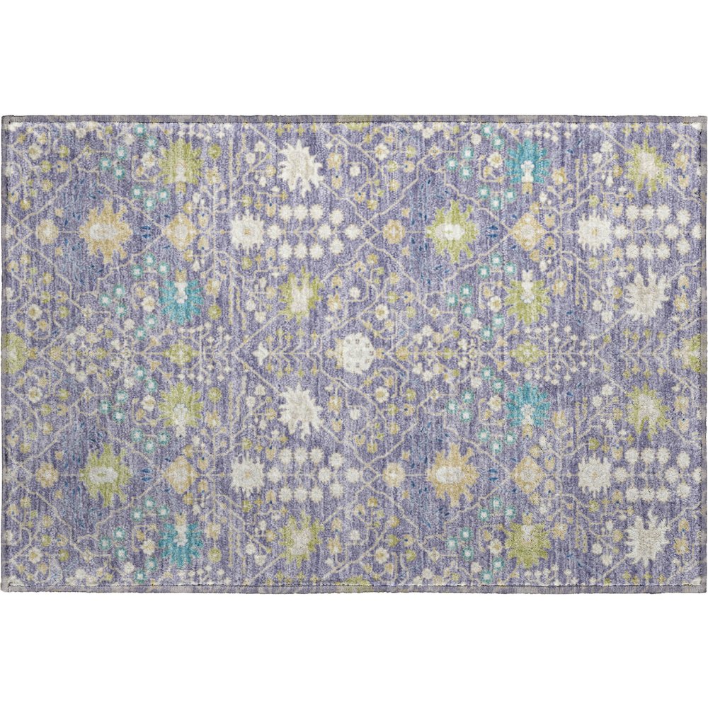 Premium Machine Washable Mayfield AMF1009 Lavender 1'8" x 2'6" Rug. Picture 1