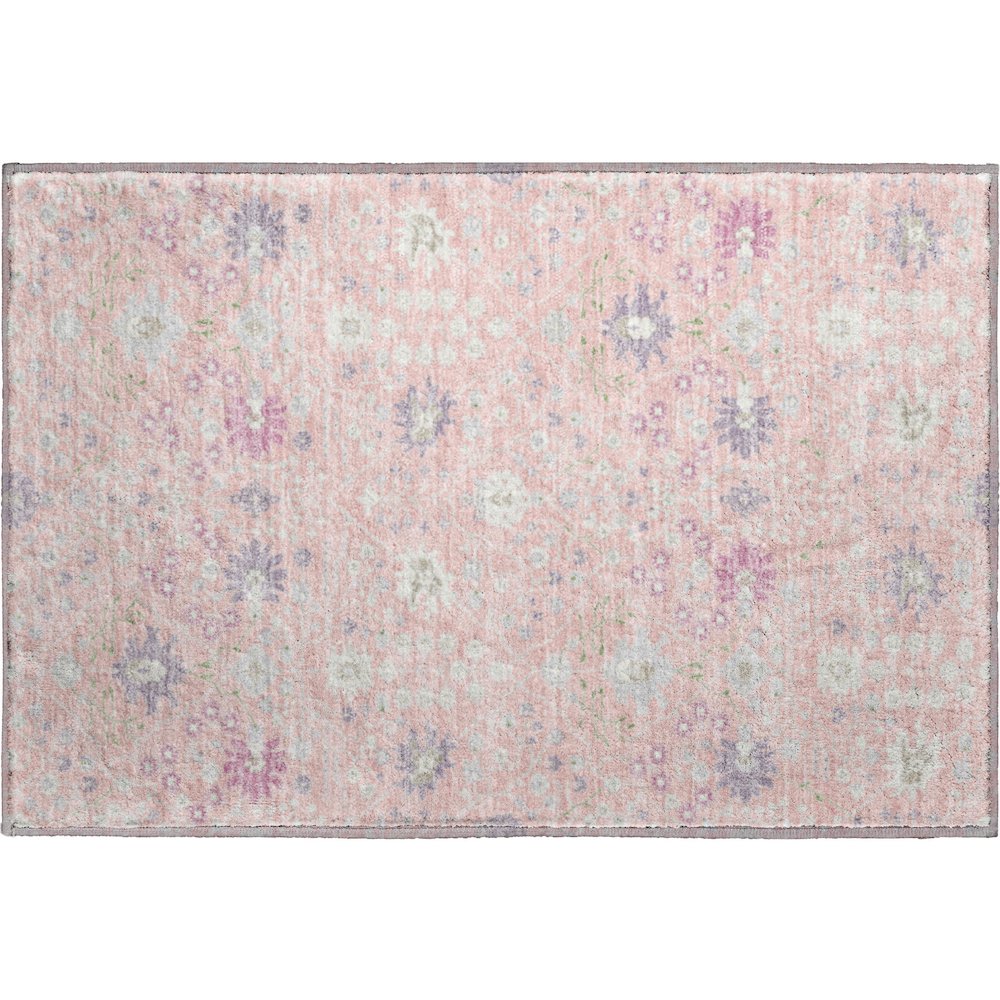 Premium Machine Washable Mayfield AMF1009 Pink 1'8" x 2'6" Rug. Picture 1