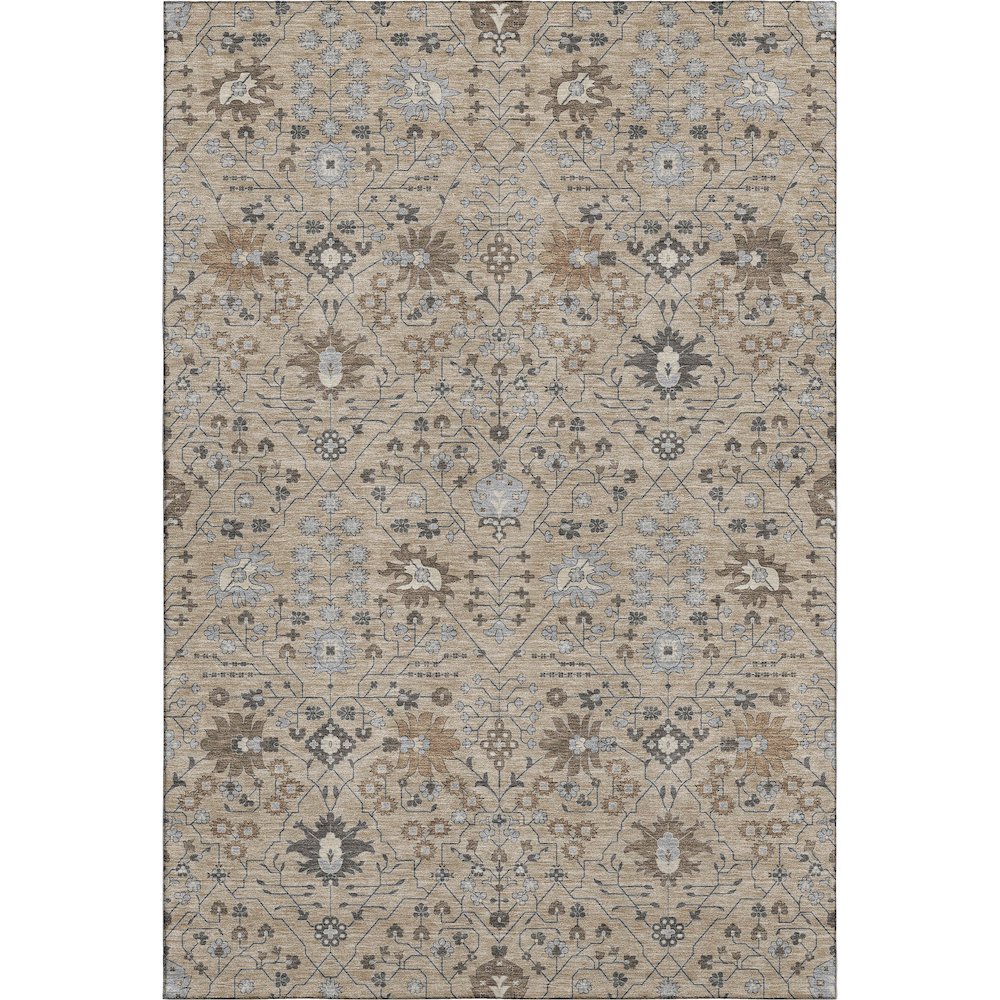 Premium Machine Washable Mayfield AMF1009 Taupe 2'6" x 3'10" Rug. Picture 1