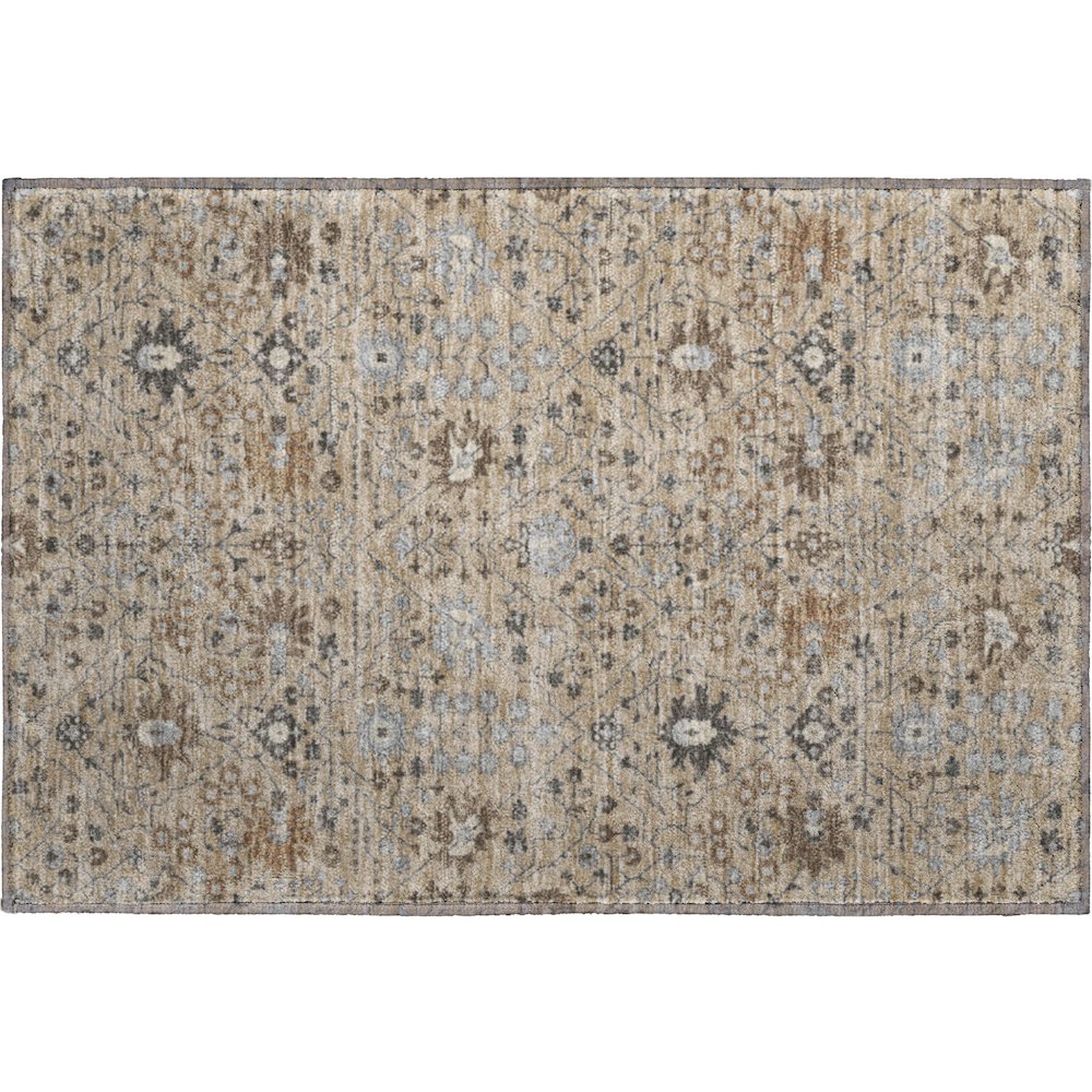 Premium Machine Washable Mayfield AMF1009 Taupe 1'8" x 2'6" Rug. Picture 1