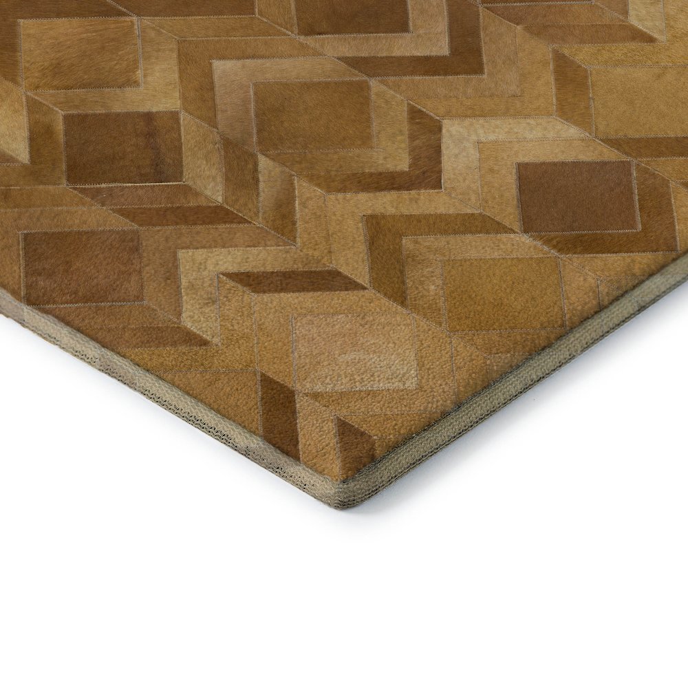 Premium Machine Washable Mayfield  Brown 1'8" x 2'6" Rug. Picture 3
