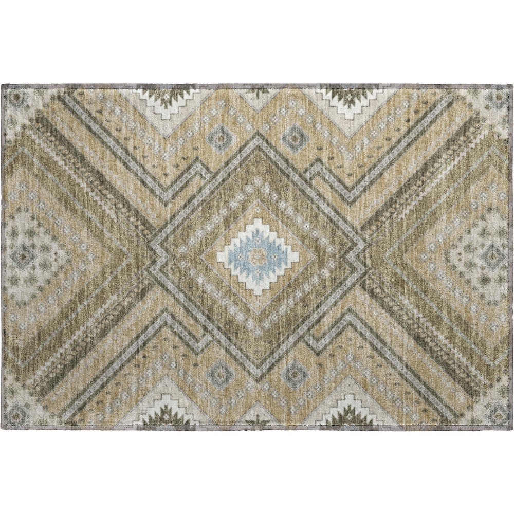 Premium Machine Washable Mayfield AMF1010 Beige 1'8" x 2'6" Rug. Picture 1