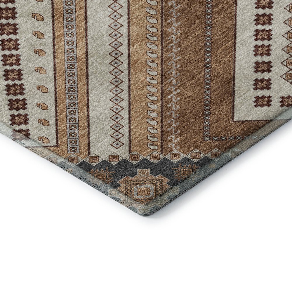 Premium Machine Washable Mayfield AMF1010 Copper 1'8" x 2'6" Rug. Picture 3