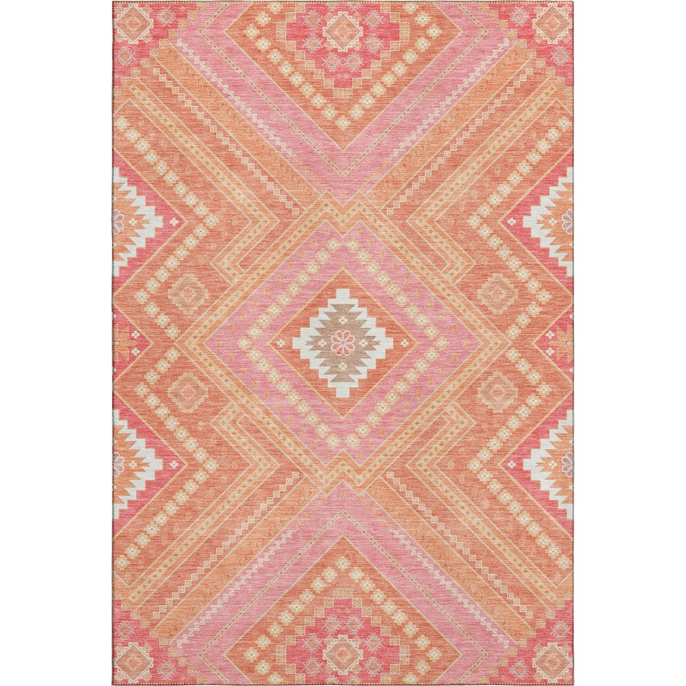 Premium Machine Washable Mayfield AMF1010 Coral 2'6" x 3'10" Rug. Picture 1
