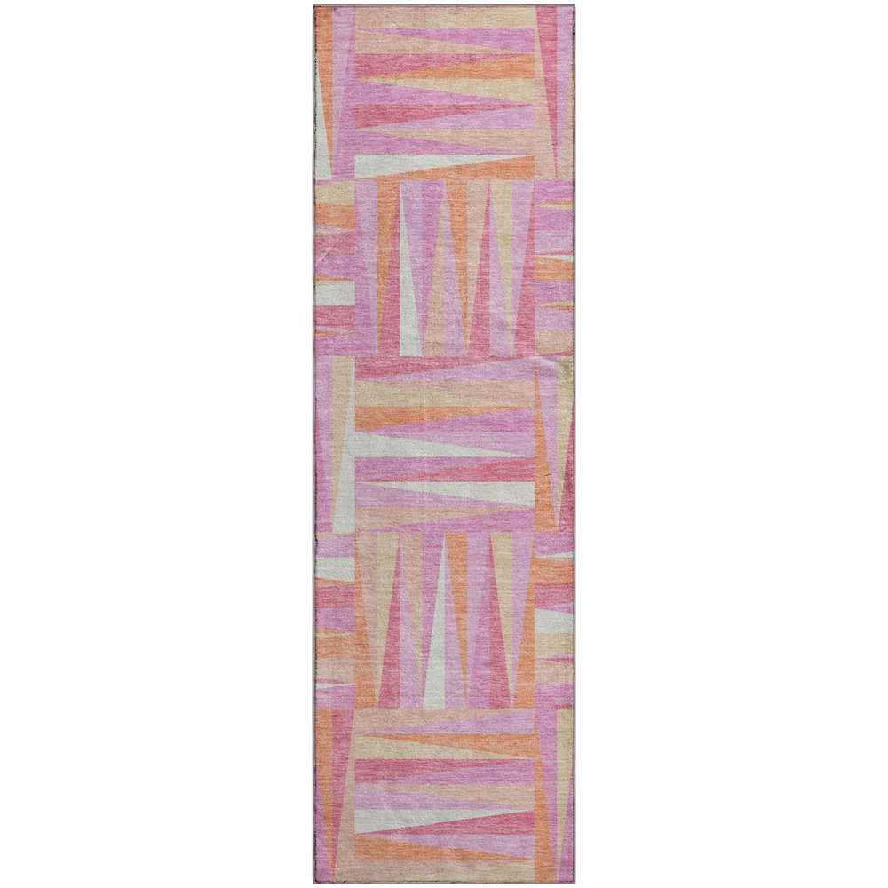 Premium Machine Washable Mayfield AMF1012 Blush 2'3" x 7'6" Runner Rug. Picture 1