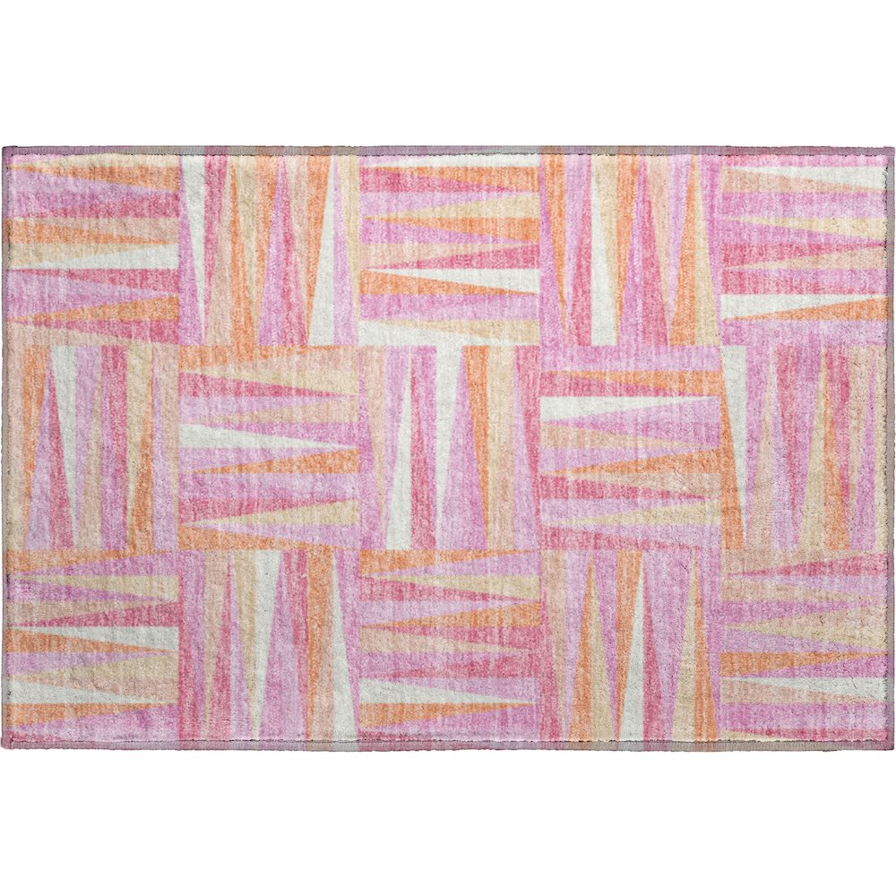 Premium Machine Washable Mayfield AMF1012 Blush 1'8" x 2'6" Rug. Picture 1