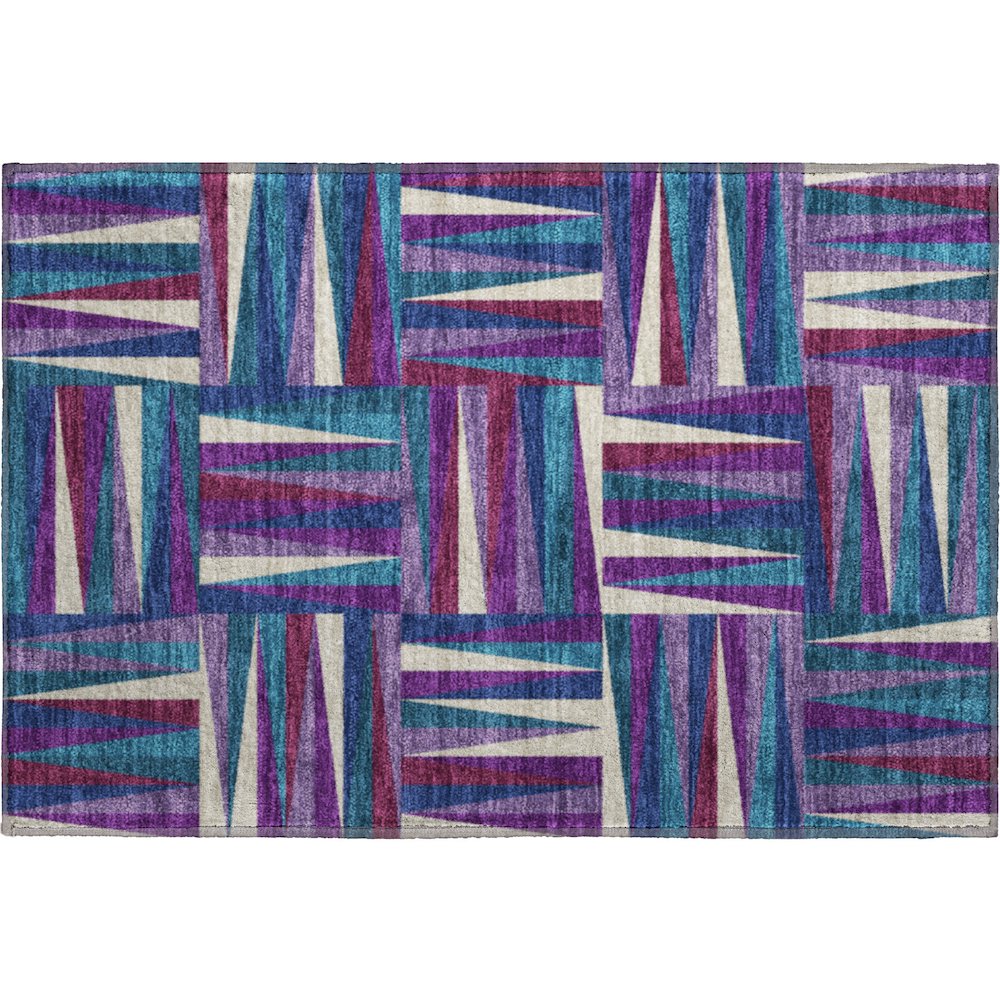 Premium Machine Washable Mayfield AMF1012 Purple 1'8" x 2'6" Rug. Picture 1