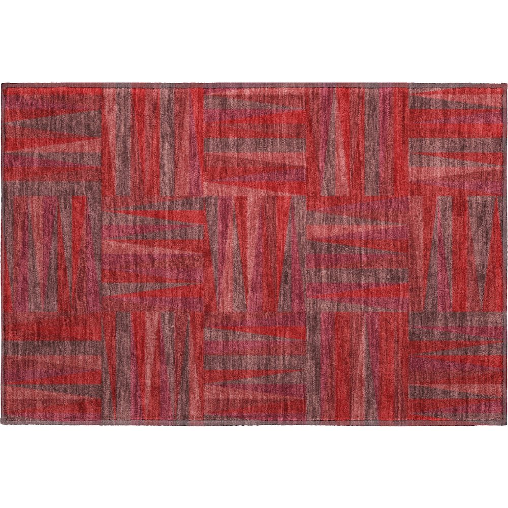 Premium Machine Washable Mayfield AMF1012 Red 1'8" x 2'6" Rug. Picture 1