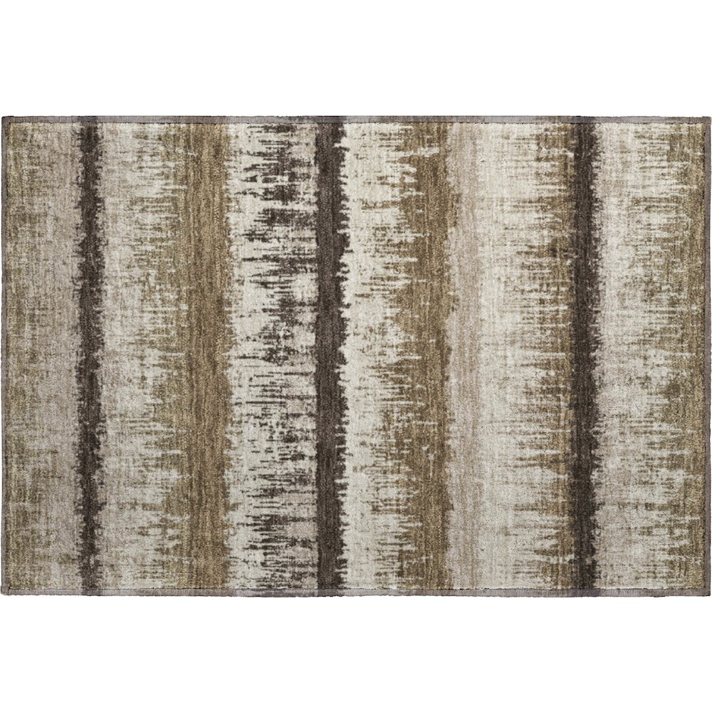 Premium Machine Washable Mayfield AMF1013 Brown 1'8" x 2'6" Rug. Picture 1