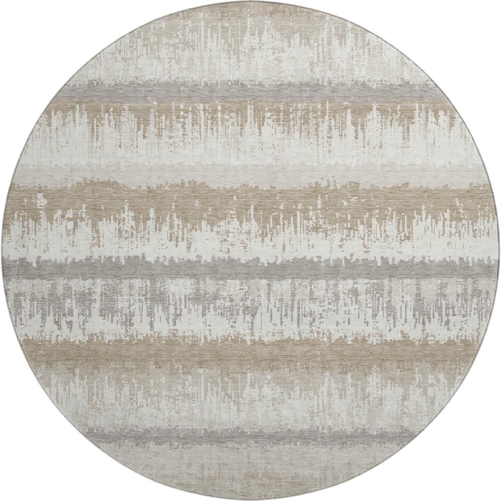 Premium Machine Washable Mayfield AMF1013 Ivory 8' x 8' Round Rug. Picture 1