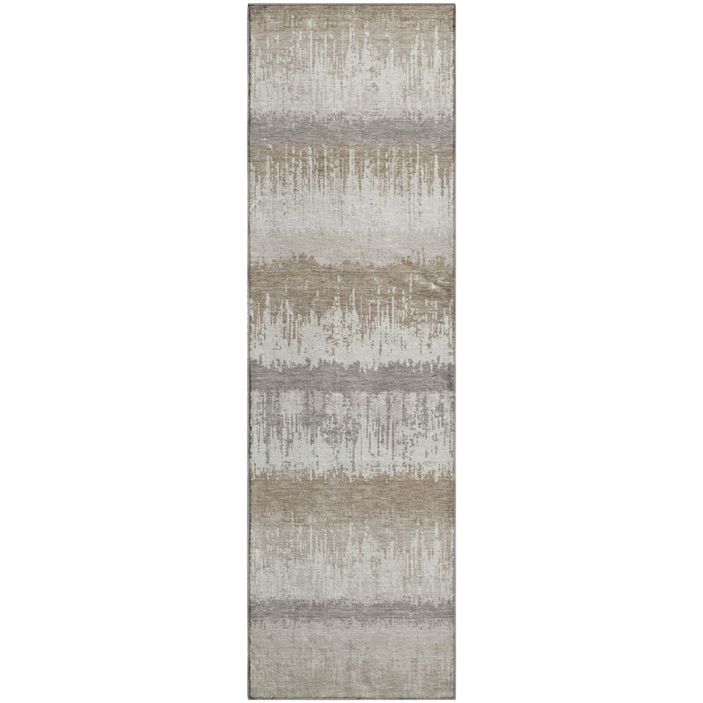 Premium Machine Washable Mayfield AMF1013 Ivory 2'3" x 7'6" Runner Rug. Picture 1