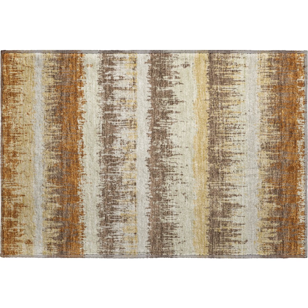 Premium Machine Washable Mayfield AMF1013 Mocha 1'8" x 2'6" Rug. Picture 1