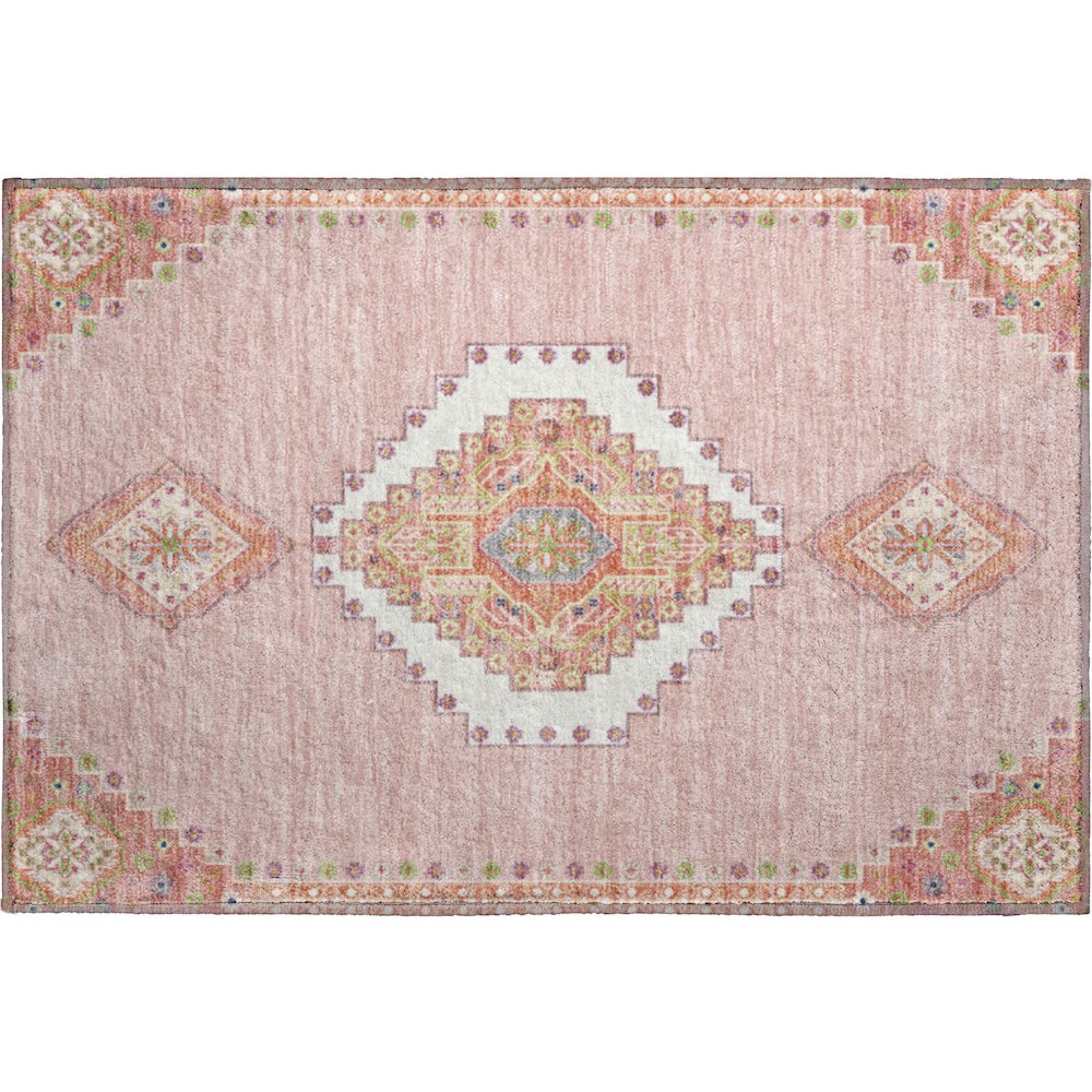 Premium Machine Washable Mayfield AMF1014 Pink 1'8" x 2'6" Rug. Picture 1