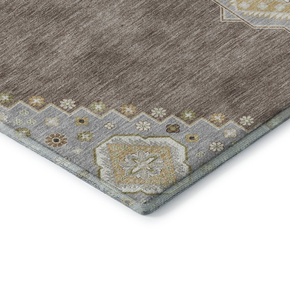 Premium Machine Washable Mayfield AMF1014 Taupe 1'8" x 2'6" Rug. Picture 3