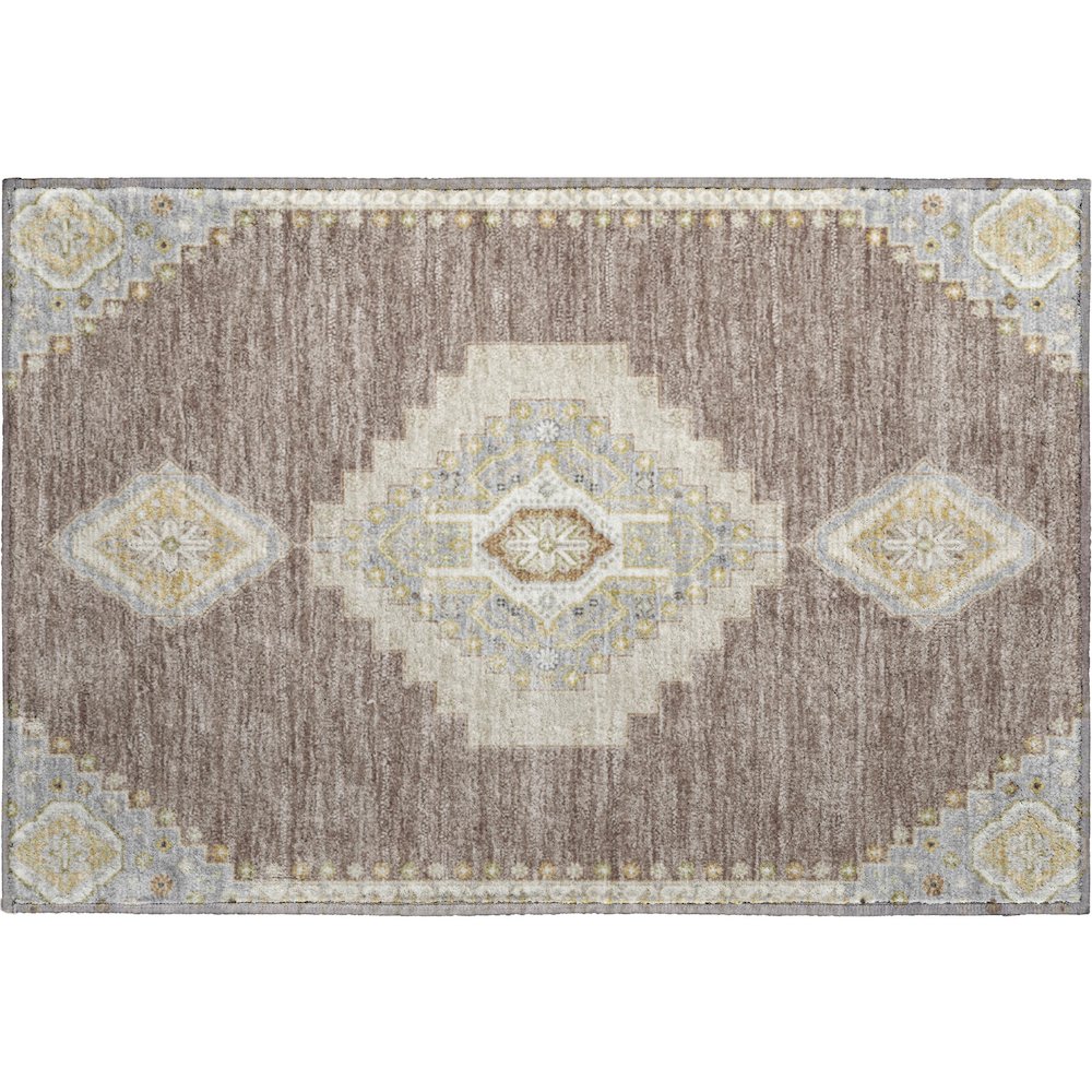 Premium Machine Washable Mayfield AMF1014 Taupe 1'8" x 2'6" Rug. Picture 1