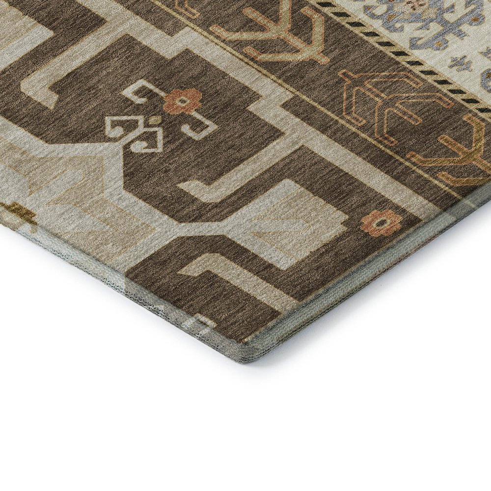 Premium Machine Washable Mayfield AMF1015 Brown 1'8" x 2'6" Rug. Picture 3