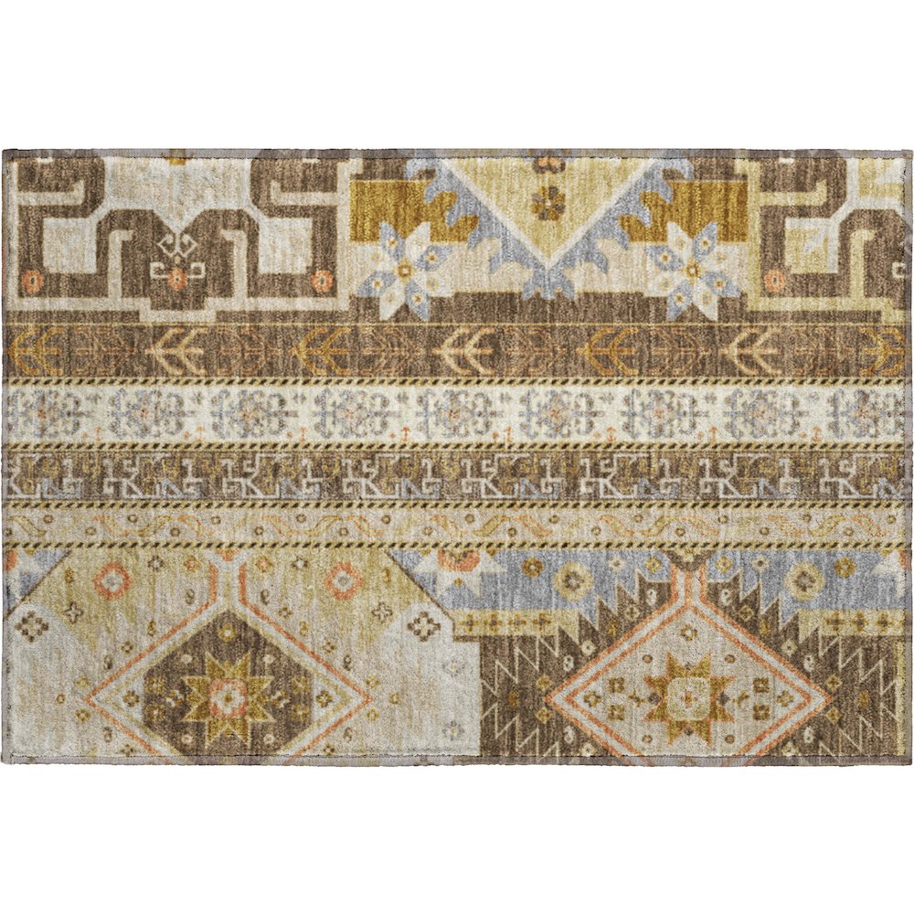 Premium Machine Washable Mayfield AMF1015 Brown 1'8" x 2'6" Rug. Picture 1