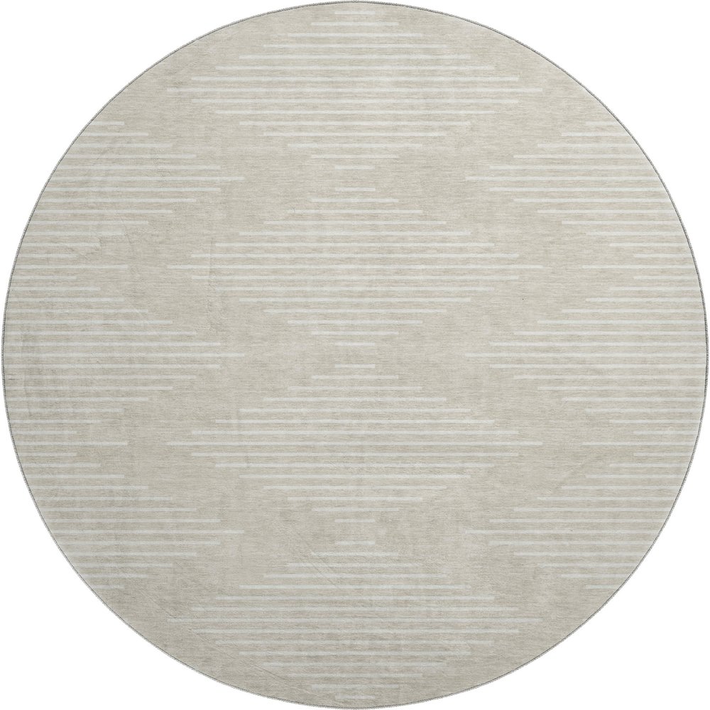 Premium Machine Washable Mayfield AMF1016 Beige 8' x 8' Round Rug. Picture 1