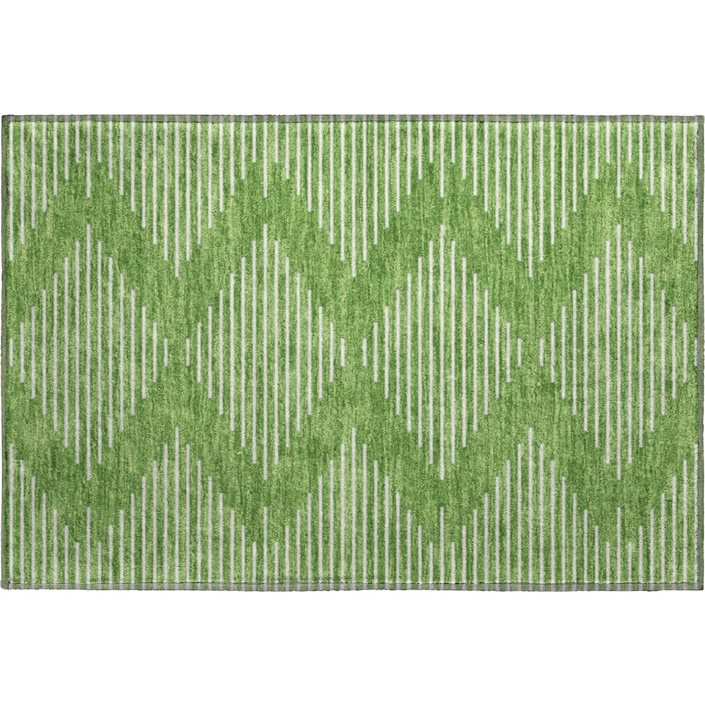 Premium Machine Washable Mayfield AMF1016 Green 1'8" x 2'6" Rug. Picture 1