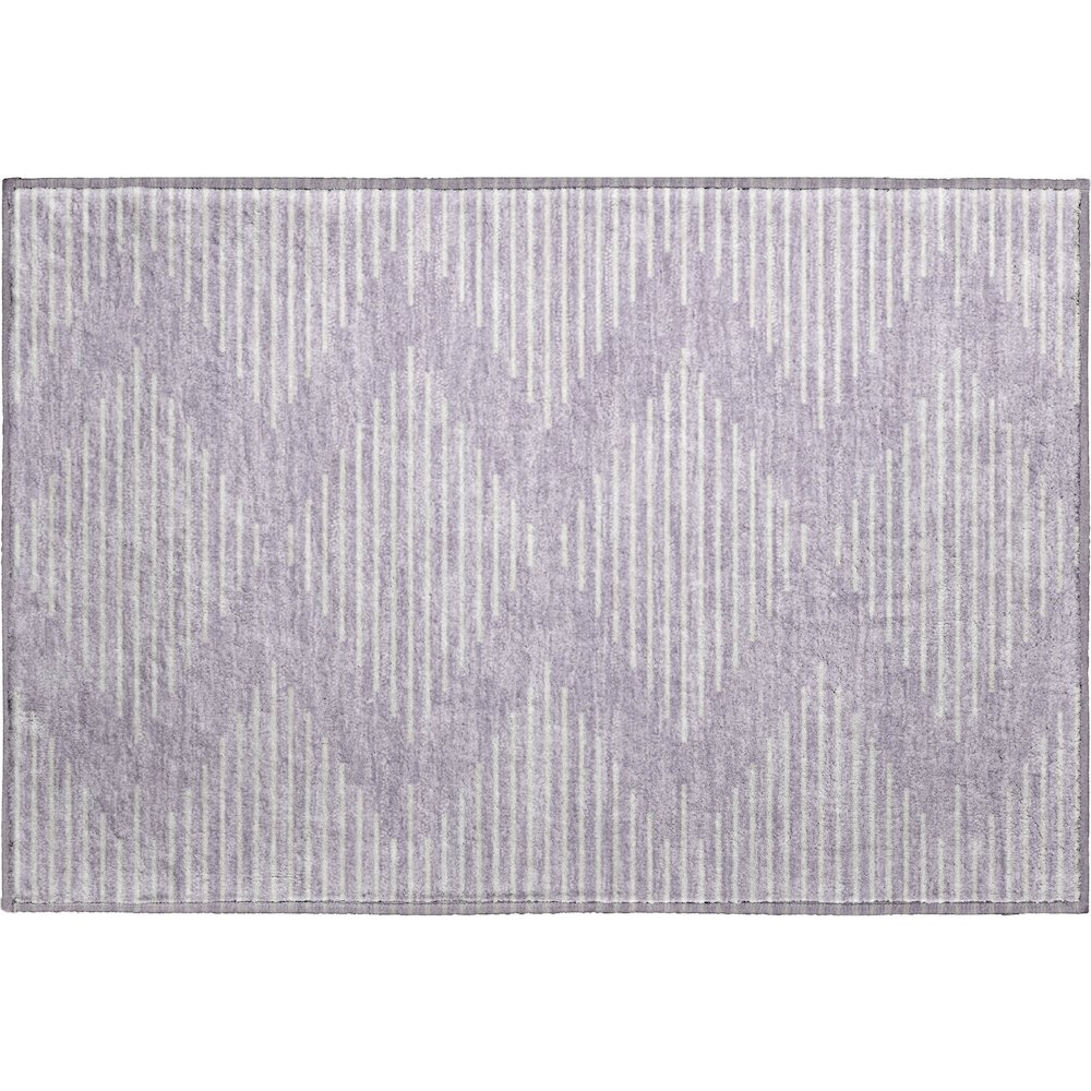 Premium Machine Washable Mayfield AMF1016 Lavender 1'8" x 2'6" Rug. Picture 1