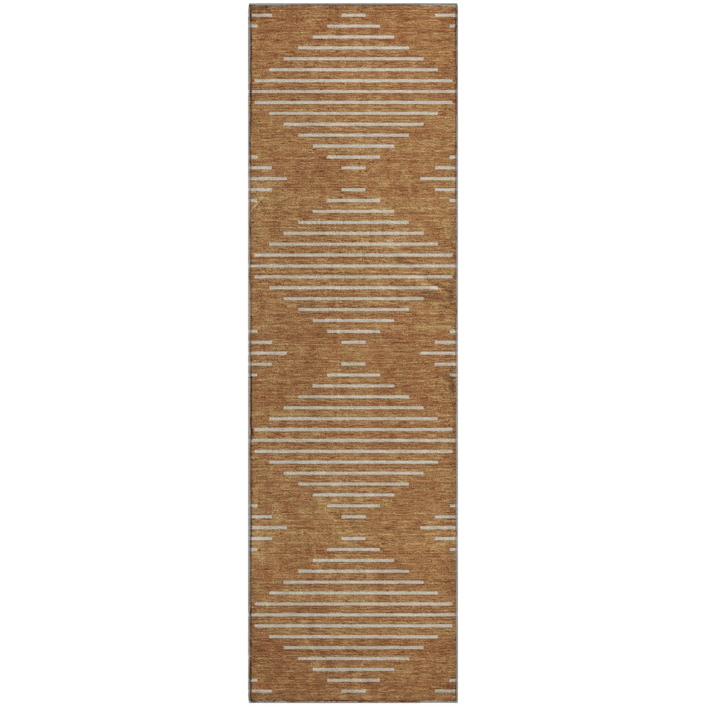 Premium Machine Washable Mayfield AMF1016 Paprika 2'3" x 7'6" Runner Rug. Picture 1