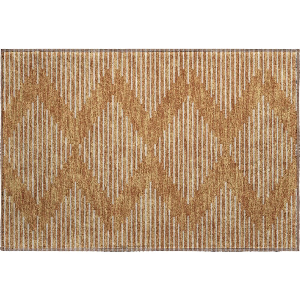 Premium Machine Washable Mayfield AMF1016 Paprika 1'8" x 2'6" Rug. Picture 1