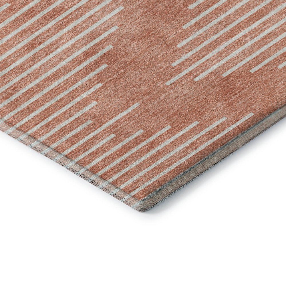 Premium Machine Washable Mayfield AMF1016 Salmon 1'8" x 2'6" Rug. Picture 3