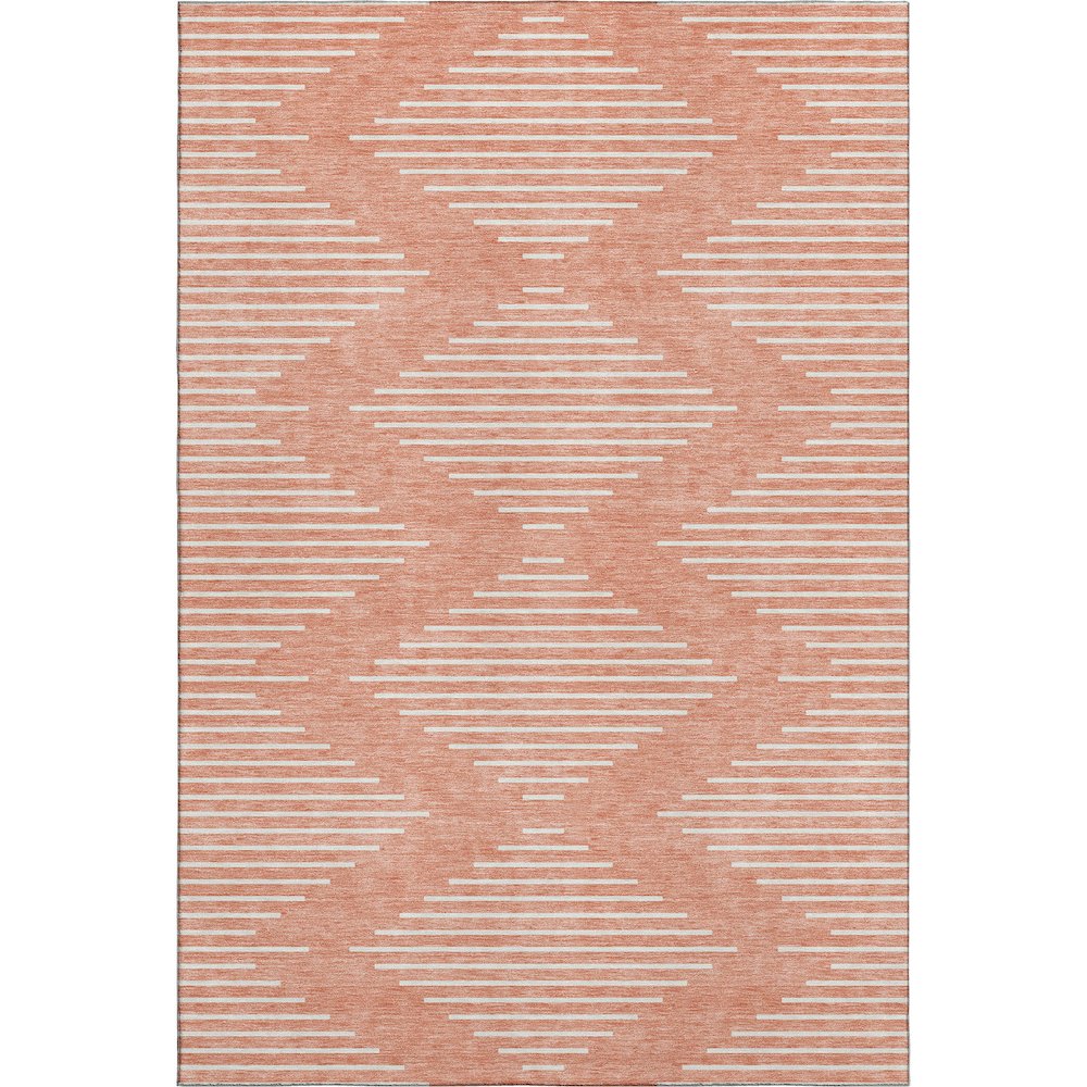 Premium Machine Washable Mayfield AMF1016 Salmon 2'6" x 3'10" Rug. Picture 1