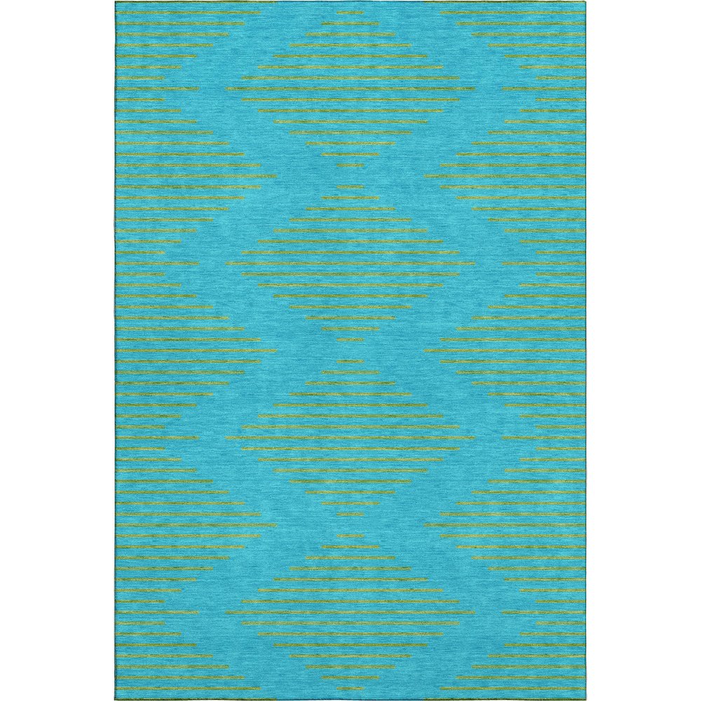 Premium Machine Washable Mayfield AMF1017 Aqua 2'6" x 3'10" Rug. Picture 1